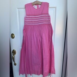 Strasburg pink smocked dress